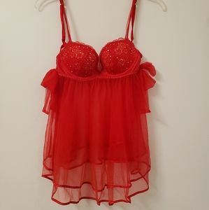 Victoria's Secret Embellished Push-Up Babydoll